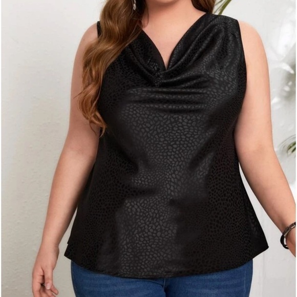 3 great staple work career tops- black,cream and leopard. Size  XL/ 1X
like new - Picture 7 of 14